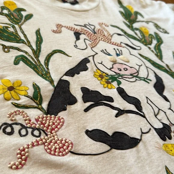 1987 Custom Cow Single Stitch Vintage T-Shirt - Picture 3 of 9